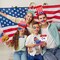 25pc Patriotic Photo Booth Props - DIY 4th of July, Memorial Day & Veterans Day Party Kit